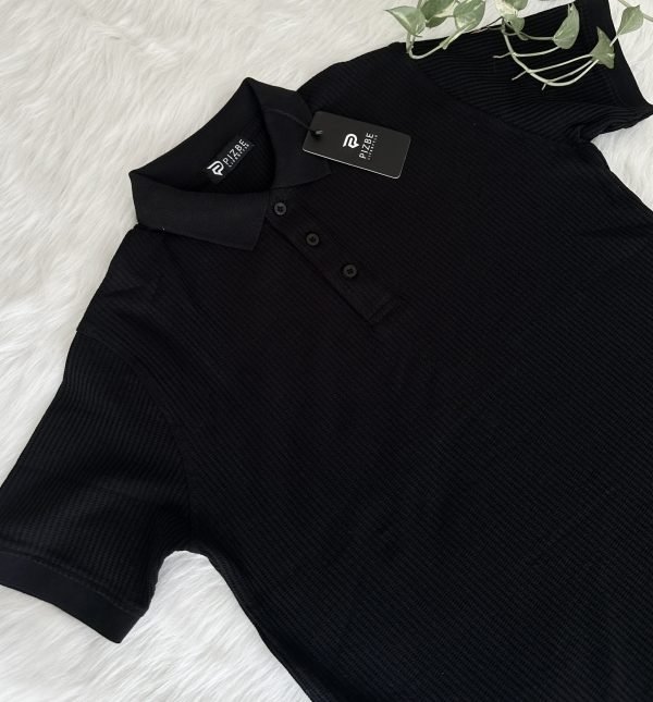 Men’s Waffle Pattern Knit Polo Combo 03 - Image 2