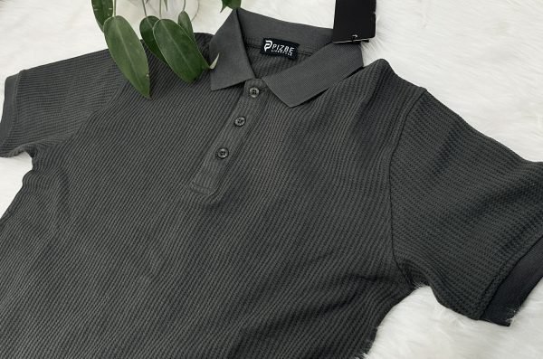 Men’s Waffle Pattern Knit Polo Combo 01 - Image 2