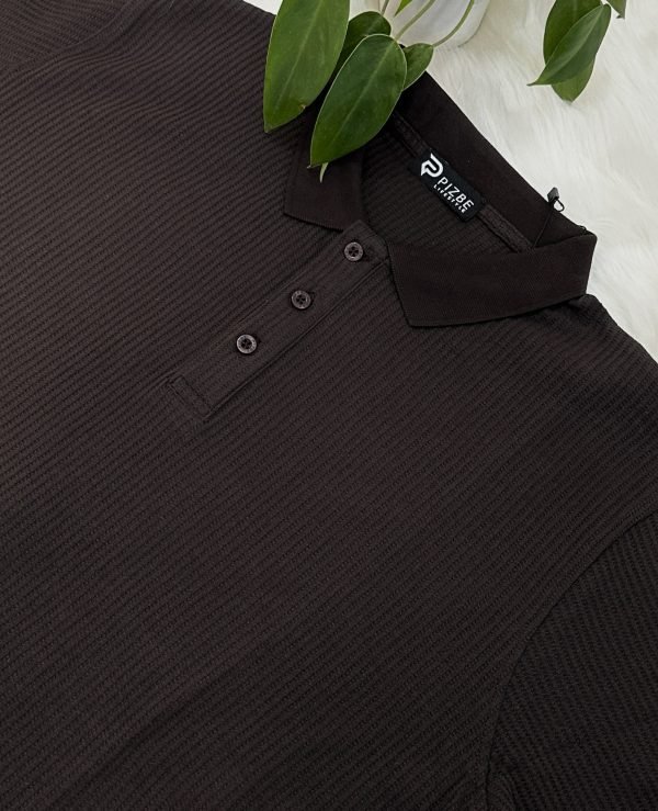 Men’s Waffle Pattern Knit Polo Combo 02 - Image 3