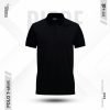 Men’s Waffle Pattern Knit Polo in Black