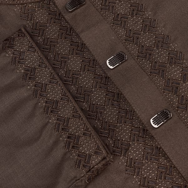 Coffee Brown Luxe Panjabi - Image 5