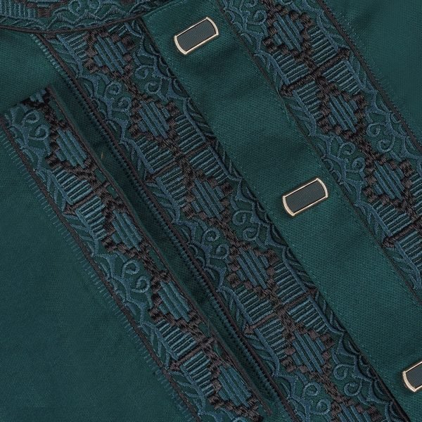 Premium Bottle Green Heritage Panjabi - Image 5