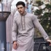 Luxury Light Brown Textured Panjabi
